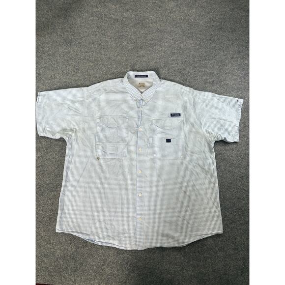 Columbia PGF Gingham Fishing Shirt Super Bonehead Size XXL - Picture 1 of 8
